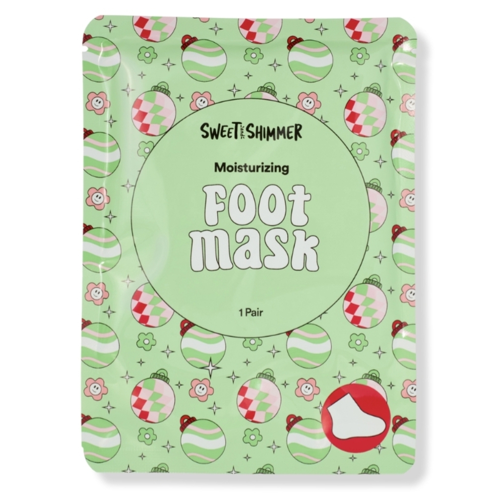3/$12 ULTA Sweet & Shimmer Moisturizing Foot Sheet Mask Set Holiday Design